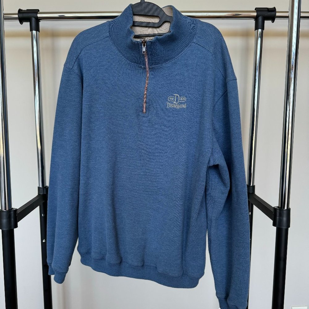 Walt Disney Land Half-Zip Pullover Men XL Sweater Casual Knit‎ Parks